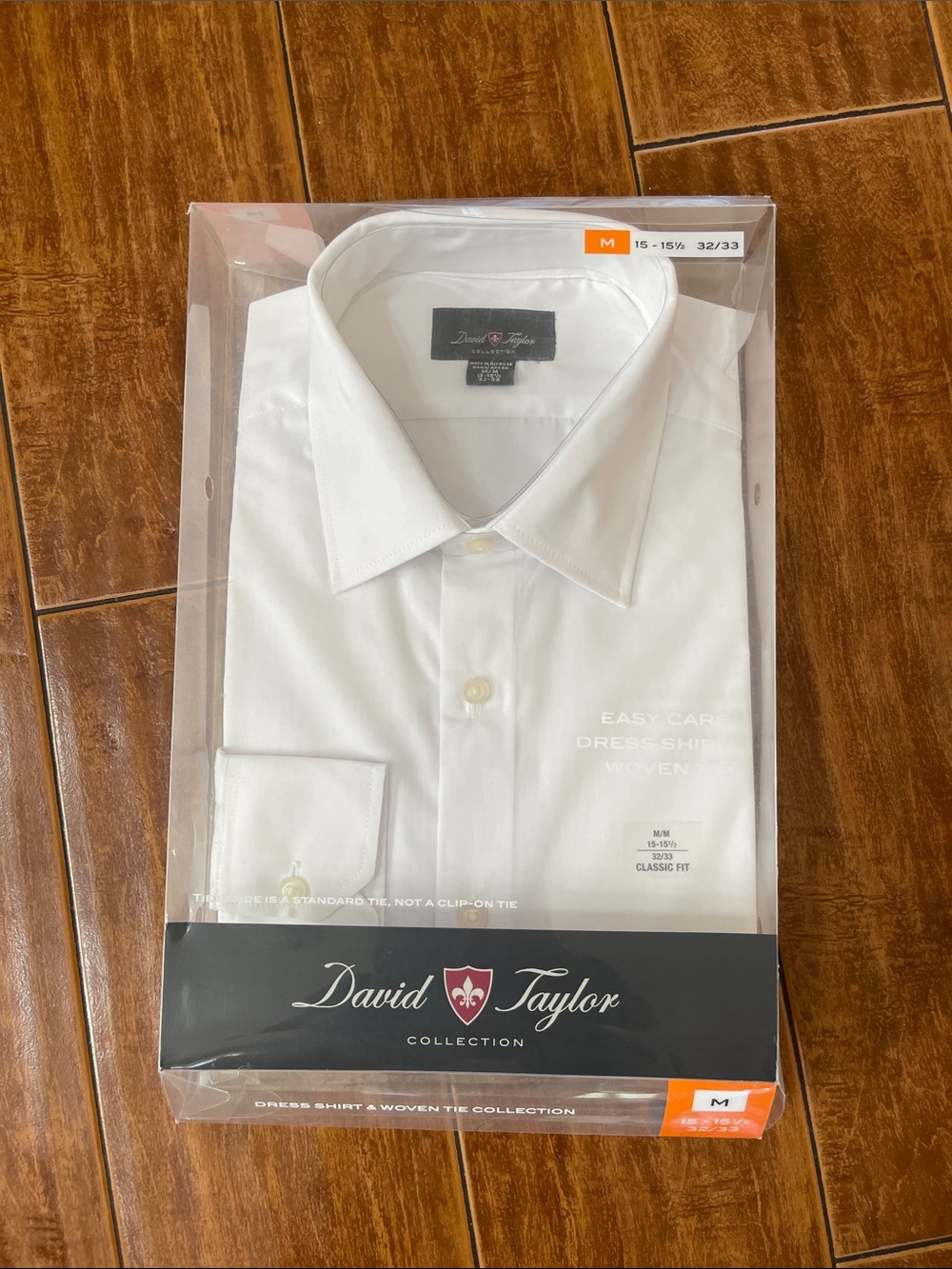 David Taylor White Dress Shirt - Medium